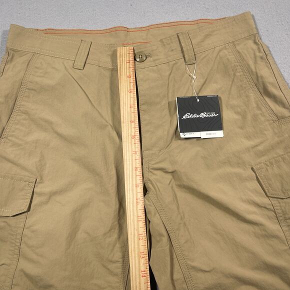 Eddie‎ Bauer Exploration II Convertible Pants Men 33x32 Saddle Zip-Off Cargo NWT - Picture 6 of 14